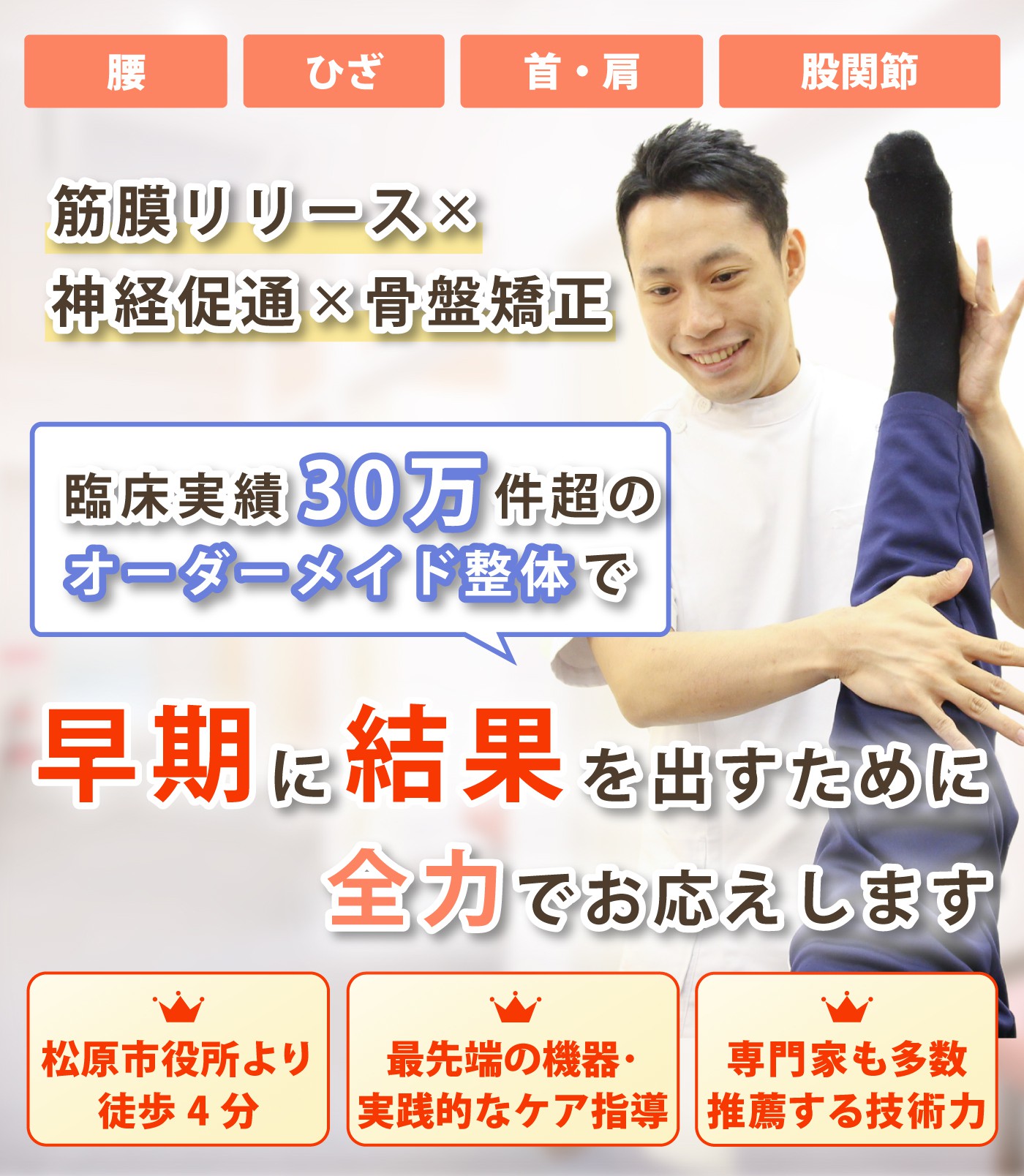 松原市で痛み･痺れの改善なら心身堂鍼灸整骨院・整体院
